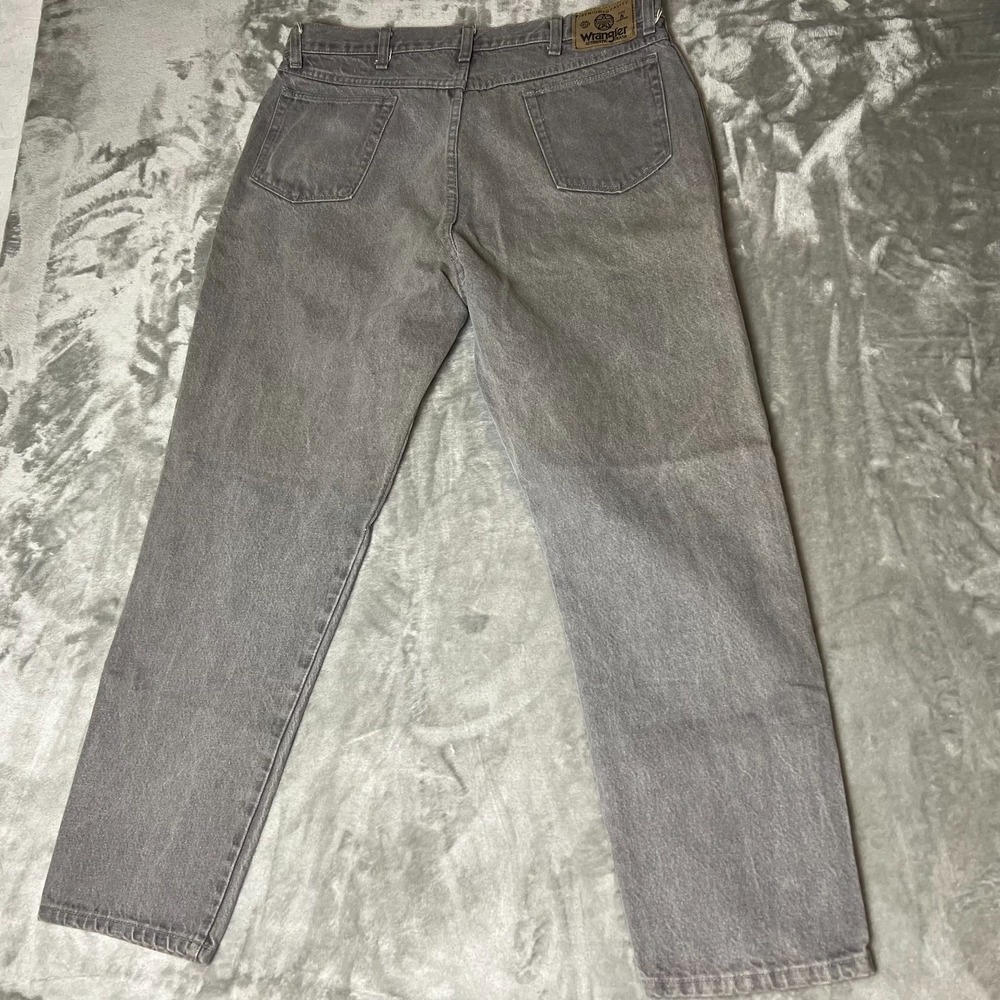 Vintage Wrangler Jeans Mens 36x30 Gray Denim Medium Wash Straight Leg Preppy - Picture 6 of 6